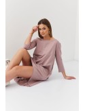 Asimetriška oversize kapučino suknelė FK613 - Internetinė parduotuvė - Boutique